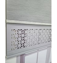 BBB Çift Mekanizmalı Lazer Kesim Tül ve Stor Perde MLT1045 (Gri)