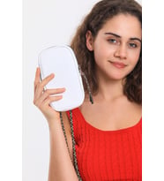 Kadın Omuz Askılı Telefon Çantası (Beyaz)