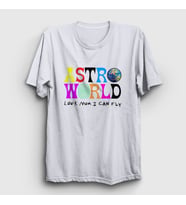 Presmono Unisex Sarı Astroworld V3 Travis Scott T-Shirt 44271tt (Beyaz)