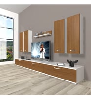 Decoraktiv Eko 8d Slm Tv Ünitesi Tv Sehpası (Beyaz - Ceviz)