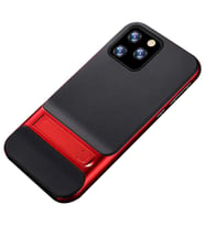 iPhone 11 Pro Standlı Korumalı Lüx Silikon (Kırmızı)