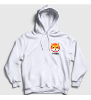 Presmono Unisex Beyaz Shiba Inu Bitcoin Kapüşonlu Sweatshirt 264410tt (Beyaz)