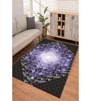 Dijital Kaymaz Taban Yıkanabilir Renkli Salon Halısı Mutfak Halısı Yolluk ND-SD-1020 (Mor)