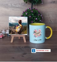 Anneye Hediye Fotoğraflı Dekoratif Taş, Kupa Bardak Beyaz Hediye (Model 7)