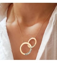 Kişiye Özel İsimli Ve Tarihli Gümüş Kolye Özel Gün Hediyesi (Rose)
