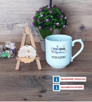 Beden Eğitimi Öğretmeni Kupa Bardak Beyaz ve Fotoğraflı Ahşap Anahtarlık Hediye Öğretmenler Günü Hediyesi (Model 5)
