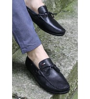 Hakiki Deri  Erkek Loafer Ayakkabı 628MA01 (Siyah)