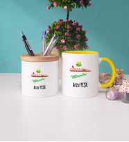 Ziraat Mühendisi Kupa Bardak Lacivert ve Kalemlik (Model 4)