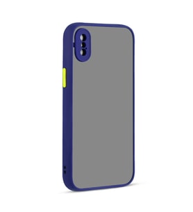 Uyumlu Model Apple iPhone XS 5.8 Kılıf Kamera Korumalı Mat Kapak (Lacivert)