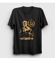 Presmono Unisex Haki Soviet ivan Drago Film Rocky T-Shirt 250240tt (Siyah)