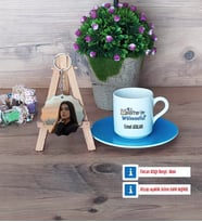 Matematik Mühendisi Türk Kahvesi Fincanı Ahşap Altlıklı ve Fotoğraflı Ahşap Anahtarlık Hediye (Model 5)