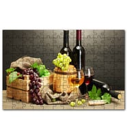 Cakapuzzle Şarap Gıda Üzüm Görseli Puzzle Yapboz MDF (Ahşap) (255 Parça)