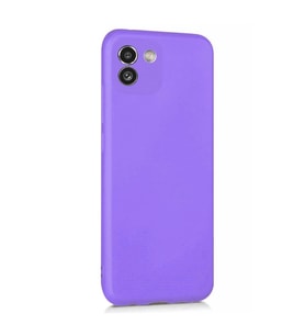 Samsung Galaxy A03 Kılıf Kamera Korumalı Silikon Rubber Arka Kapak (Lila)
