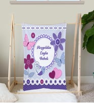 eJOYA Kişiye Özel İsimli Hoşgeldin Bebek Battaniyesi 92749 (Pembe)