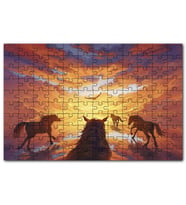 Cakapuzzle Güne Koşan Atlar Fantastik Puzzle Yapboz MDF (Ahşap) (1000 Parça)