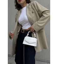 Rosie Rugan Model Kadın Omuz Çantası BP-4807O (Beyaz)