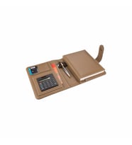 Organizer Ajanda Kılıflı A5 Tarihsiz Çizgili 160 Yaprak 14x20 Defterli Ortadan Dilli Rainbow Vegan 17x22 cm (Vizon)