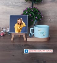 İsme Özel Doğum Günü Hediyesi Fotoğraflı Dekoratif Taş, Kupa Bardak Beyaz Hediye (Model 8)