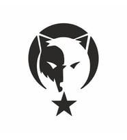 Bozkurt Türk Bağyrağı Sticker siyah 20x20 CM (Siyah-Siyah)
