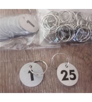 Vestiyer Numarası, Tek Taraflı, TEK TAKIM  (Gümüş Renk)