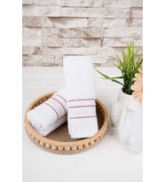 %100 Pamuk İkili 50x70 cm Yılbaşı Nakışlı Havlu Seti (08)