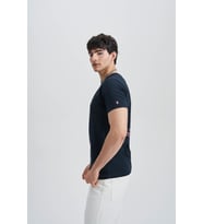 Face Of Niho Erkek Baskı Taş T-Shirt (Lacivert)