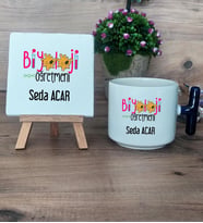 Biyoloji Öğretmeni Hediye Seti Kupa Bardak T Kulplu ve Dekoratif Taş Öğretmenler Günü Hediyesi Biyoloji Öğretmenine Hediye (Model 2)