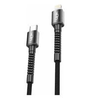 K599 Safe Flexible 3A Usb-C - Lightning Şarj Kablosu (Siyah)