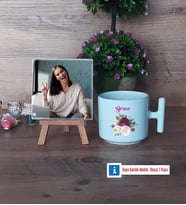 İsme Özel Doğum Günü Hediyesi Fotoğraflı Dekoratif Taş, Kupa Bardak Beyaz Hediye (Model 12)