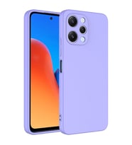 Xiaomi Redmi 12 Kılıf Kamera Korumalı iÇi Süet Dokulu Lansman Tipi Silikon (Lila)