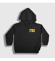 Presmono Unisex Çocuk Kırmızı Fbi The Blacklist Kapüşonlu Sweatshirt 183052tt (Siyah)