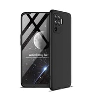 Oppo Reno 5 Lite Kılıf 3 Parça Slim Sert Silikon Kapak AYS (Siyah)