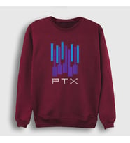 Presmono Unisex Beyaz Ptx Pentatonix Sweatshirt 75363tt (Bordo)