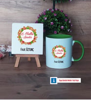Yılbaşı Hediyesi Dekoratif Taş, Kupa Bardak Kırmızı Hediye (Model 13)