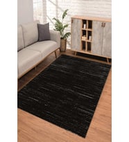 Dijital Kaymaz Taban Yıkanabilir Renkli Salon Halısı Mutfak Halısı Yolluk ND-SD-46 (Siyah)