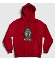Presmono Unisex Gri Nature Heilung Kapüşonlu Sweatshirt 409107tt (Kırmızı)