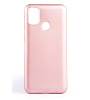 Galaxy M21 Kılıf Kamera Çıkıntılı Soft Silikon (Rose)