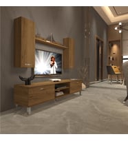 Decoraktiv Eko 7 Mdf Dvd Krom Ayaklı Tv Ünitesi Tv Sehpası (PERA MODA)