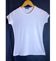 Kadın Kısa Kollu Bisiklet Yaka Body  (Beyaz)
