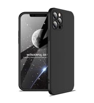 iPhone 12 Pro Max Kılıf Zore 360 Tam Koruma Kamera Çıkıntıl Ays (Siyah)