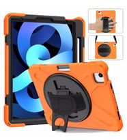 Apple iPad Air 5 10.9" 2022 Kılıf Defender Askılı Zırhlı Tank Case A2588 A2589 A (Turuncu)