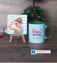 Anaokulu Öğretmeni Fotoğraflı Dekoratif Taş, Kupa Bardak Beyaz Hediye Öğretmenler Günü Hediyesi (Model 14)