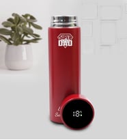 Super Dad Tasarımlı Kişiye Özel Tasarım 500 ML Dereceli Termos (Kırmızı)