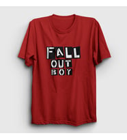 Presmono Unisex Beyaz Boxes Fall Out Boy T-Shirt 61978tt (Kırmızı)