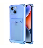 Microsonic Apple iPhone 15 Plus Card Slot Shock Kılıf Füme (Mavi)