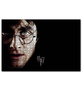 Cakapuzzle arry Potter Yüz Gözlük Siyah Zemin Görseli  Puzzle Yapboz MDF (Ahşap) (1000 Parça)