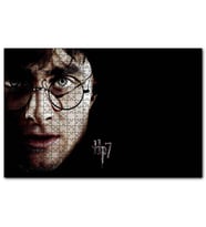 Cakapuzzle arry Potter Yüz Gözlük Siyah Zemin Görseli  Puzzle Yapboz MDF (Ahşap) (1000 Parça)