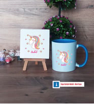 Unicorn Dekoratif Taş, Kupa Bardak Kırmızı Hediye (Model 3)
