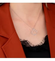 Kişiye Özel 925 Ayar Gümüş Saat Kolye (Gümüş)