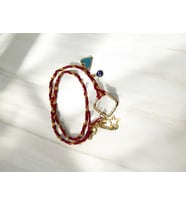 Choker Gold Zincir Kolye (Kırmızı)